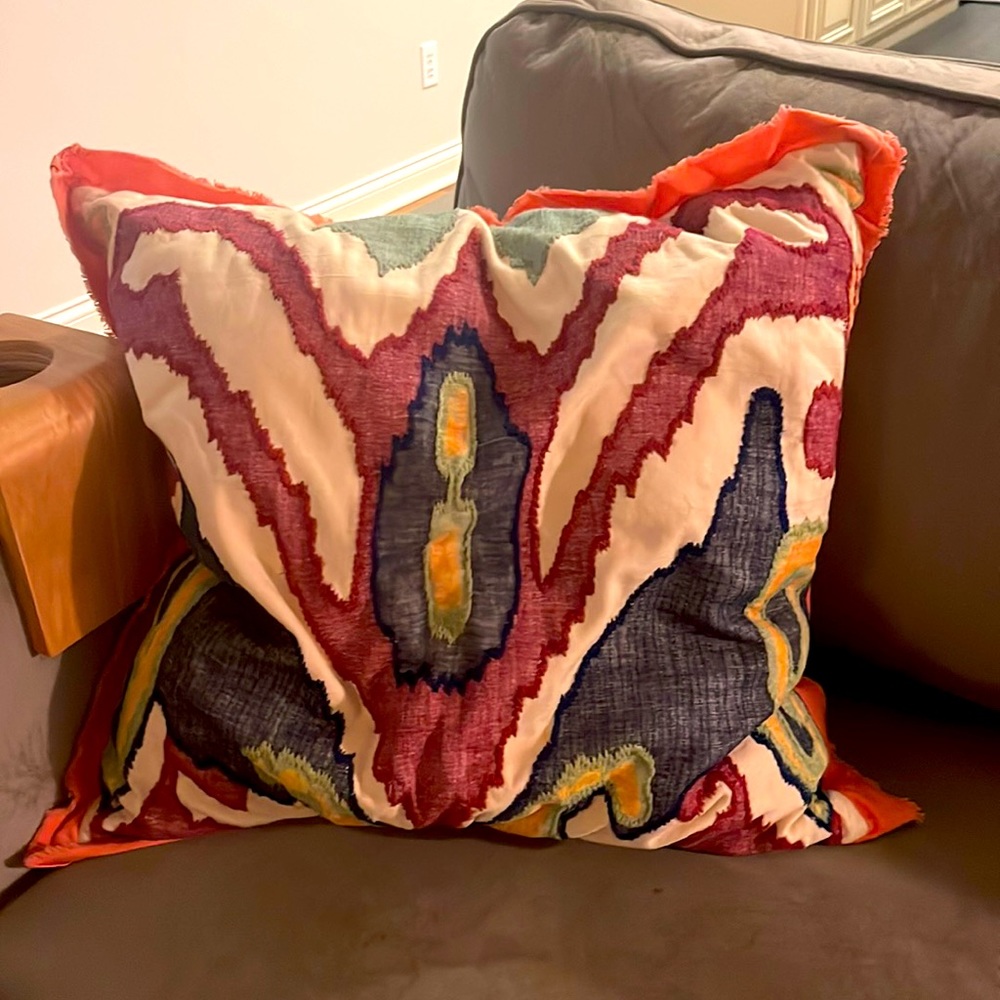 Pottery barn Lafayette ikat pillow case
